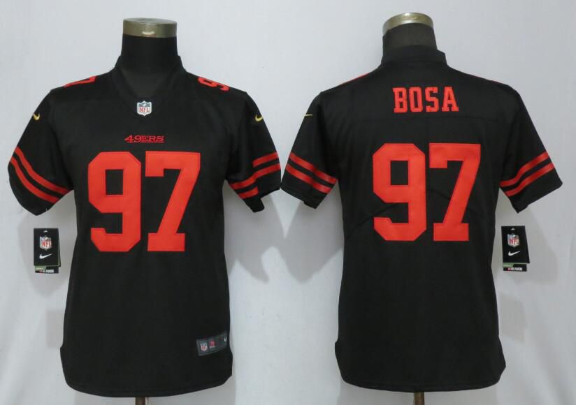 Women San Francisco 49ers 97 Bosa Black Nike Vapor Untouchable Player NFL Jerseys